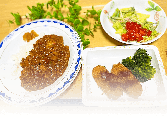 毎食手作りのお食事